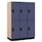 Salsbury Industries 2 Tier Designer Locker, 54"Wx76"Hx21"D, 6 Door, Blue 18-22361BLU - alternate 1